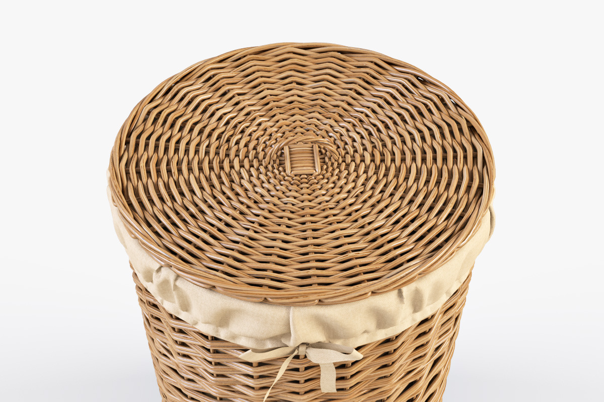 Wicker Laundry Basket 03 Natural, an Object 3D Model by Markelos (Photo 3 of 12)