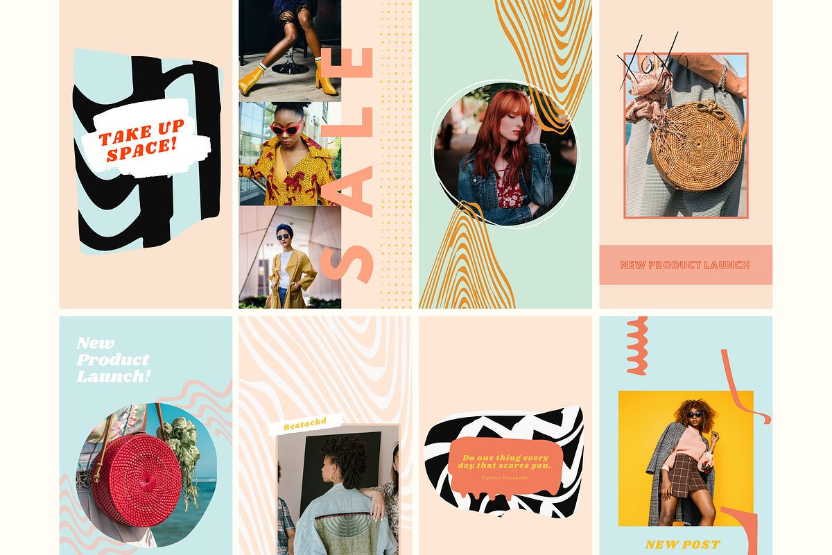 Bold & Bright Instagram Templates, a Social Media Template by Hell Yeah ...