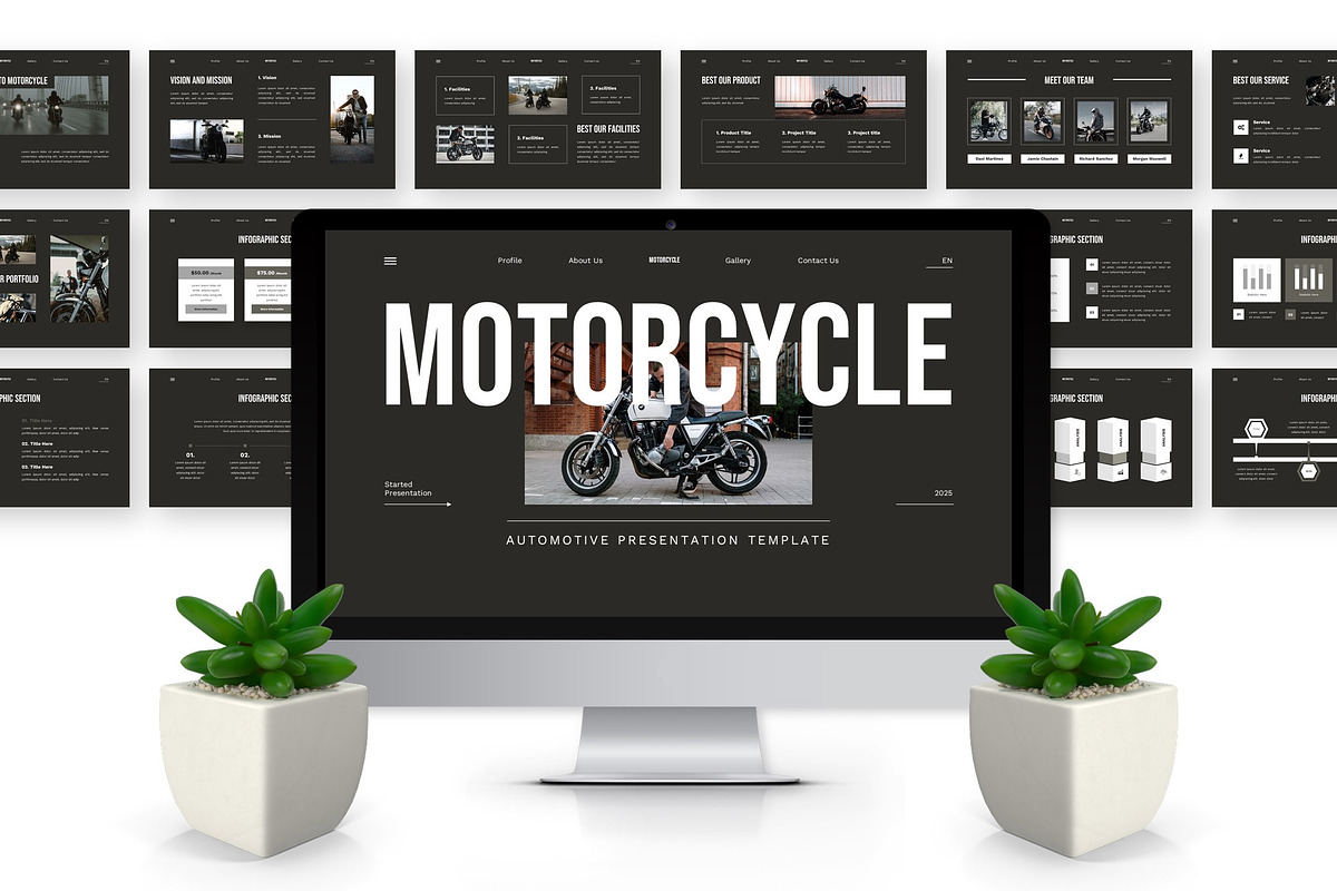 Motorcycle - Automotive Powerpoint, a Presentation Template by Deepslide Studio (Photo 3 of 6)