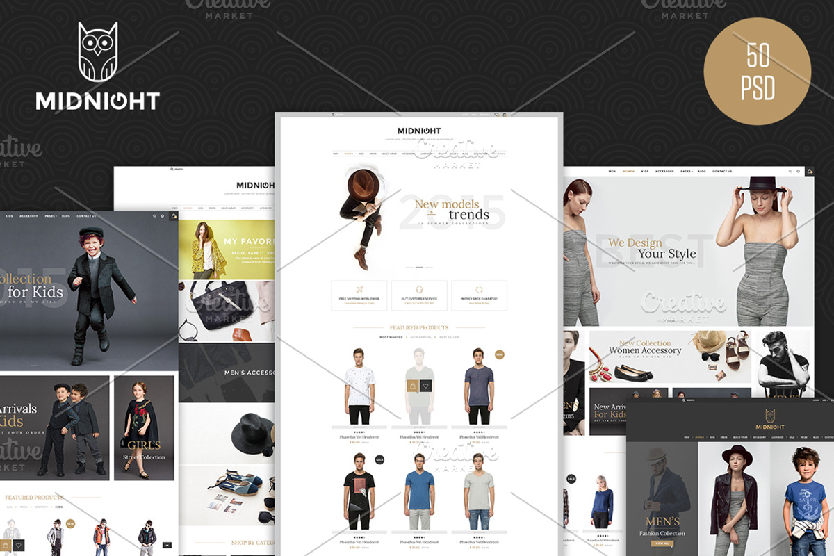 MidNight - Fashion eCommerce PSD, a Websites & App Template by EngoCreative.com (Photo 1 of 5)