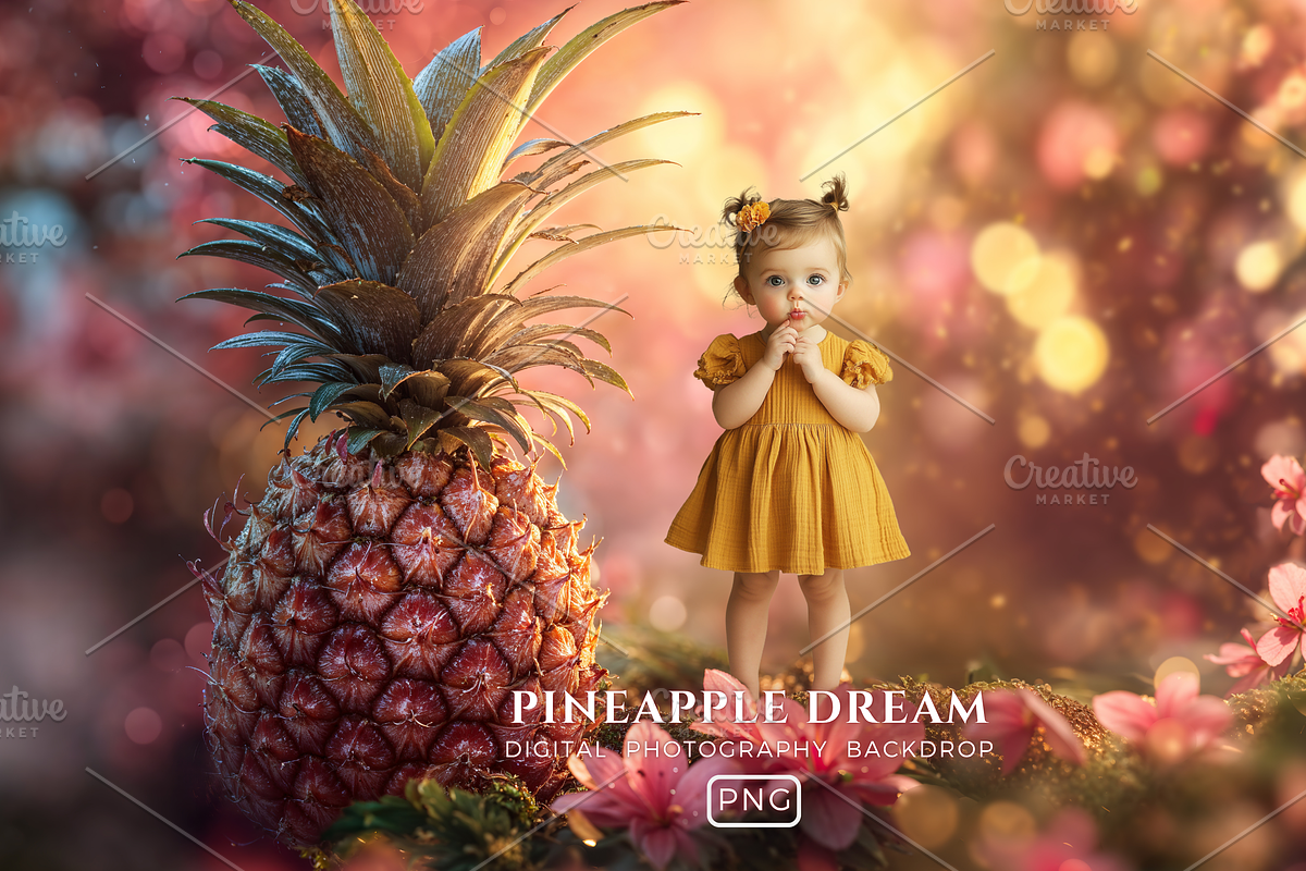 Pineapple Dream Digital Backdrop, a Background Photo by Winwin Design Art (Photo 1 of 5)