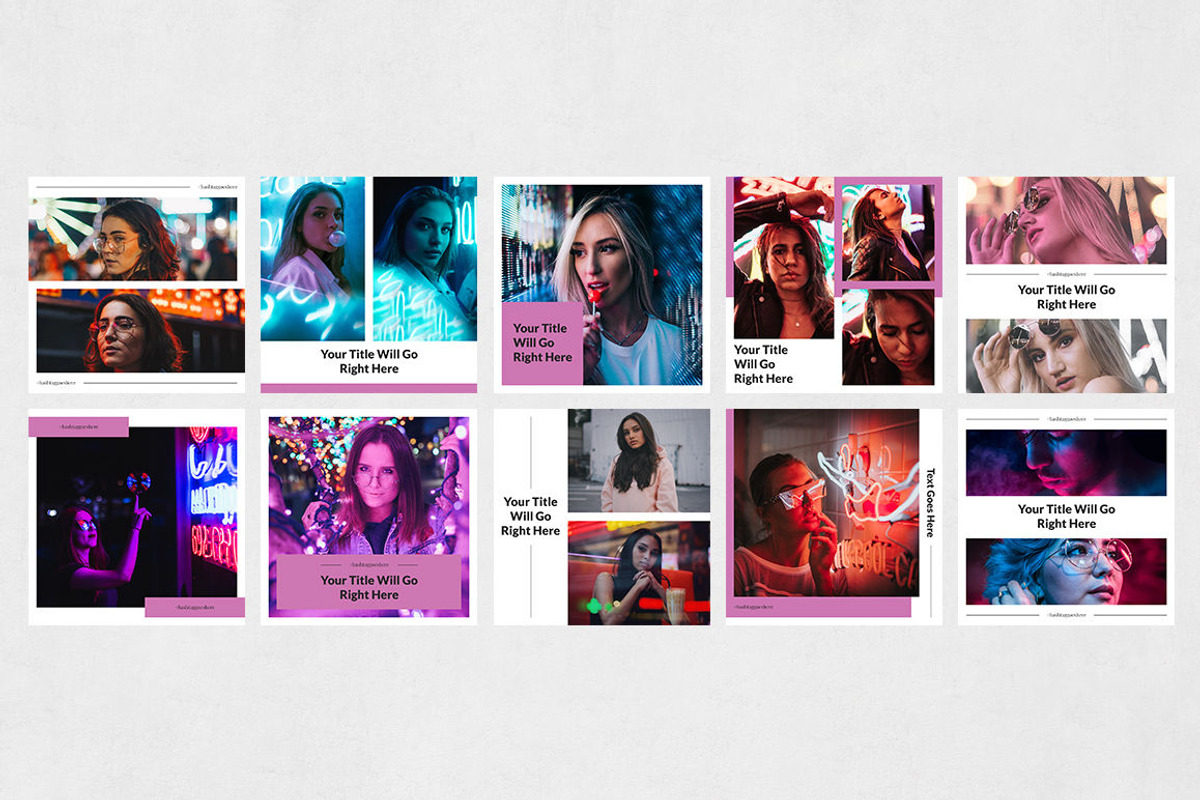 Neon Instagram Posts, a Social Media Template by Social Corner Graphics (Photo 8 of 8)