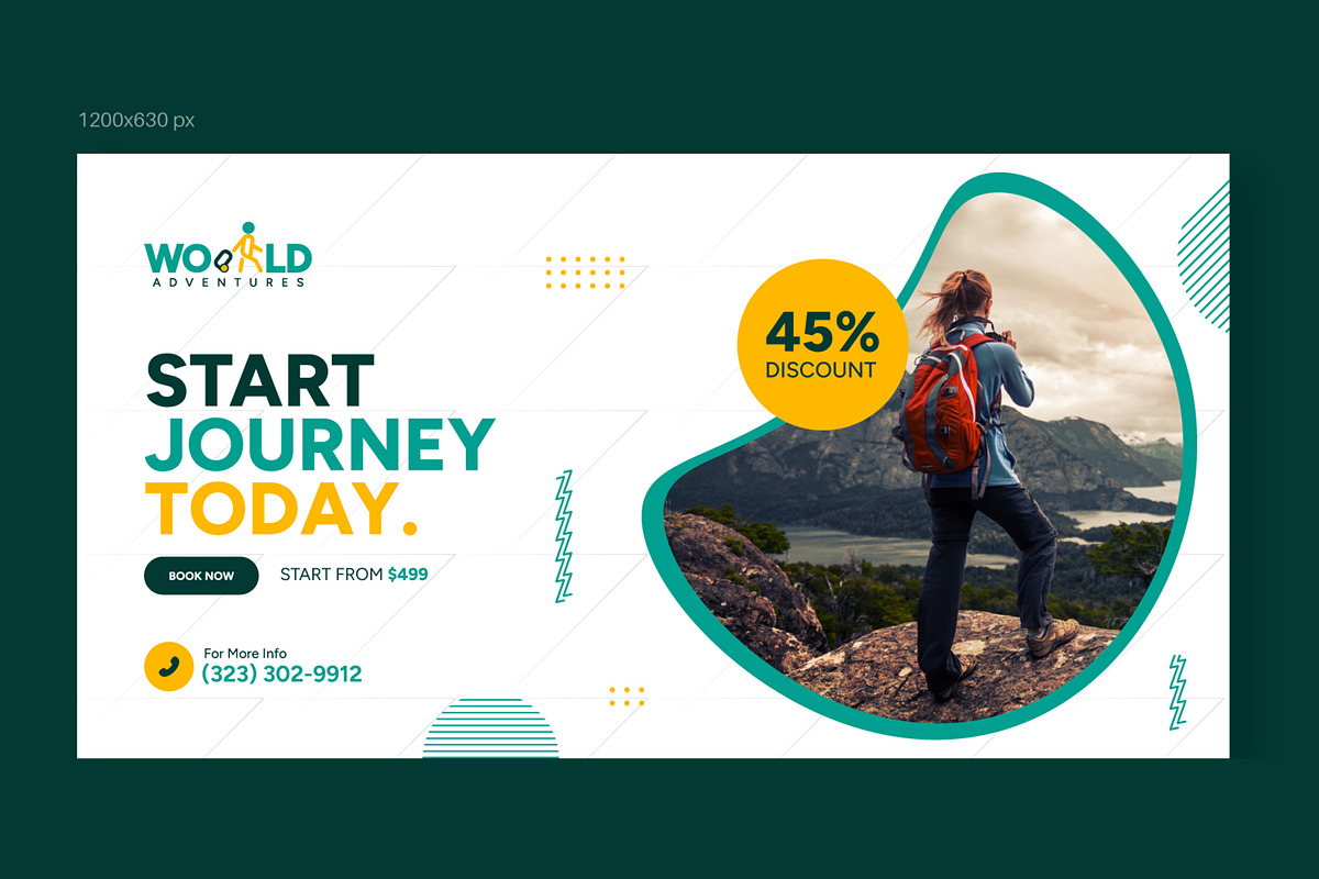 Travel Agency Web Banner Ads Set, a Social Media Template by CreativeShaper (Photo 2 of 4)
