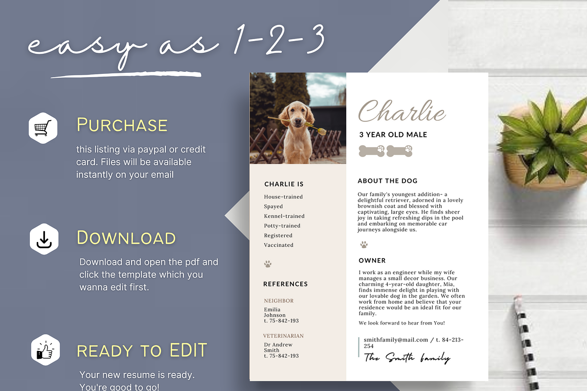 Pet Rental Application Resume, a Flyer Template by Climbwithelevator (Photo 5 of 5)