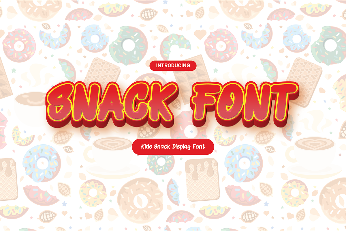 Snack Font – Kids Snack Display Font, a Sans Serif Font by Pinisi ART (Photo 1 of 9)
