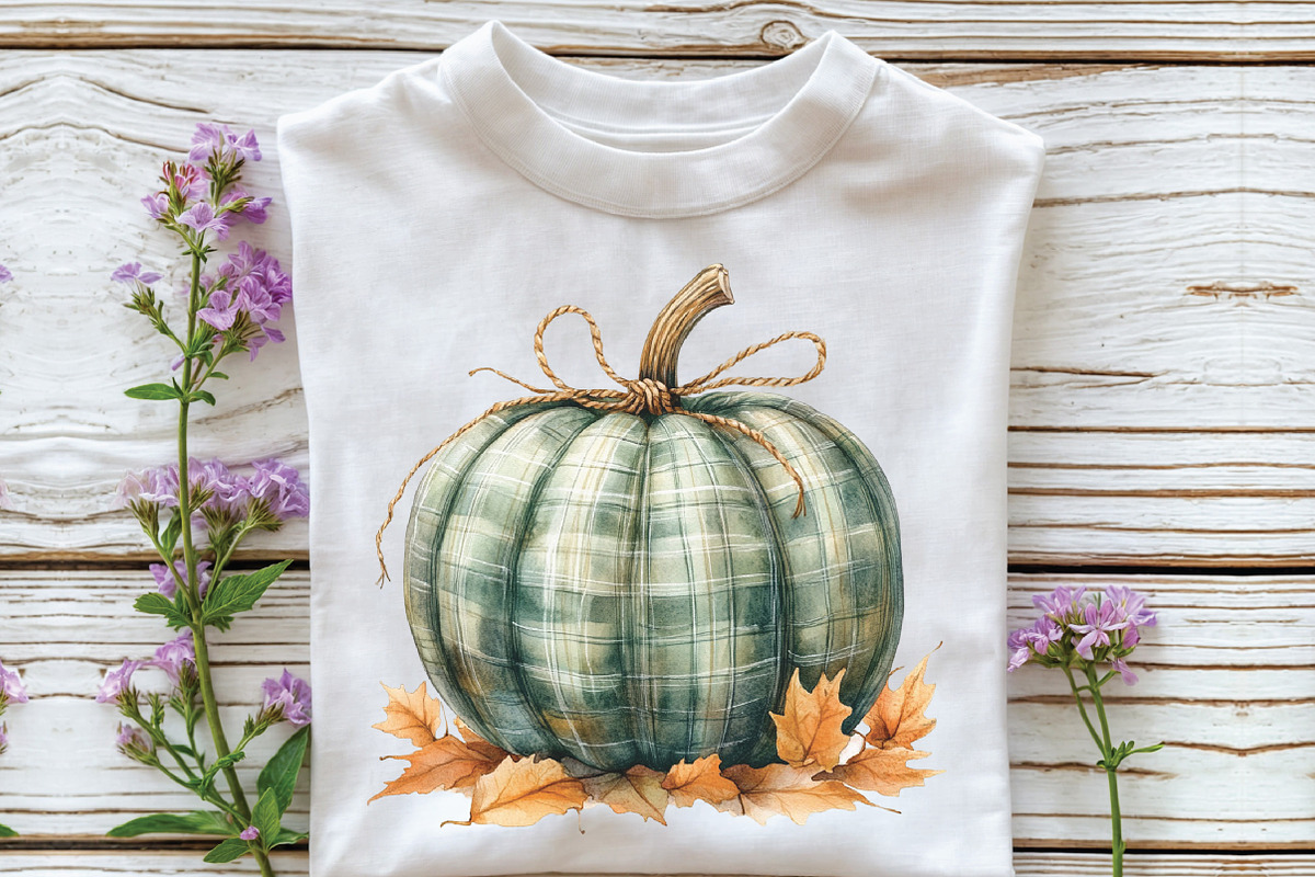 Autumn Plaid Pumpkin Clipart, an Illustration by CraftArtStudio (Photo 3 of 6)