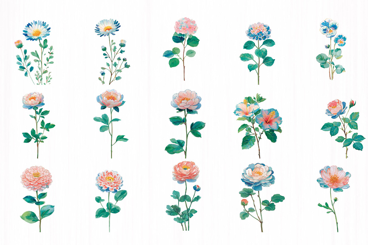 Blush Garden Romance Clipart Set, an Illustration by DreamCafeArt (Photo 3 of 10)