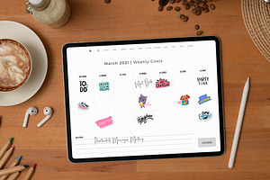 Undated Monthly Digital Planner