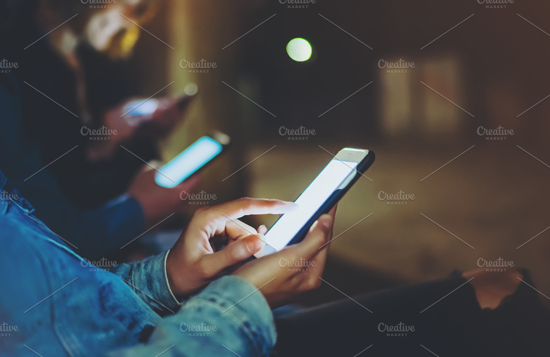 People who use smartphones featuring people, together, and group, a Technology Photo by A_B_C