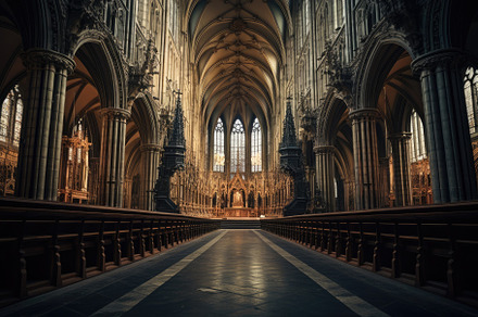 Interior of the Lincoln Cathedral in, a Photo by Iftikhar Alam
