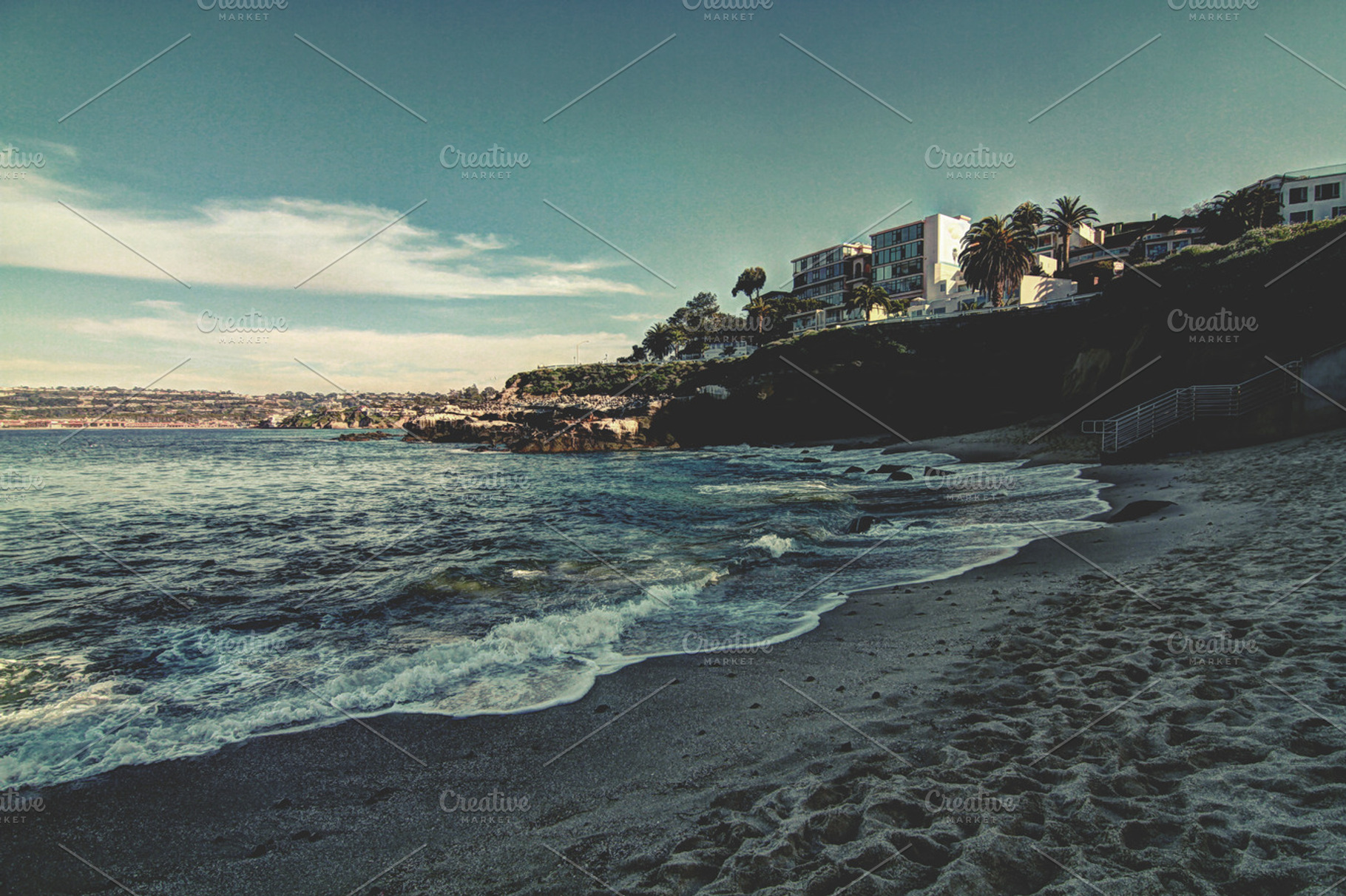 La Jolla Beach Stock Photo Containing Coast And Rocks