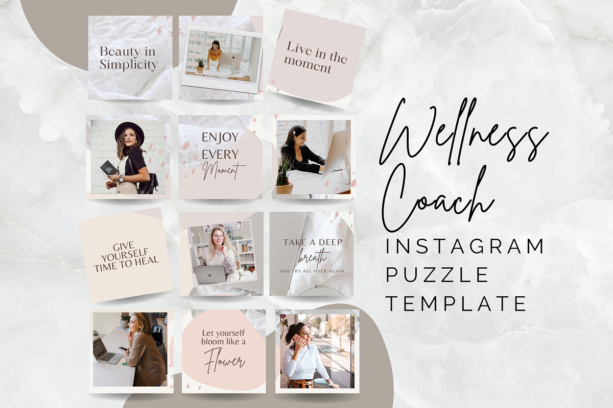 Wellness Instagram Puzzle Template, a Social Media Template by Social Assumptions (Photo 7 of 10)