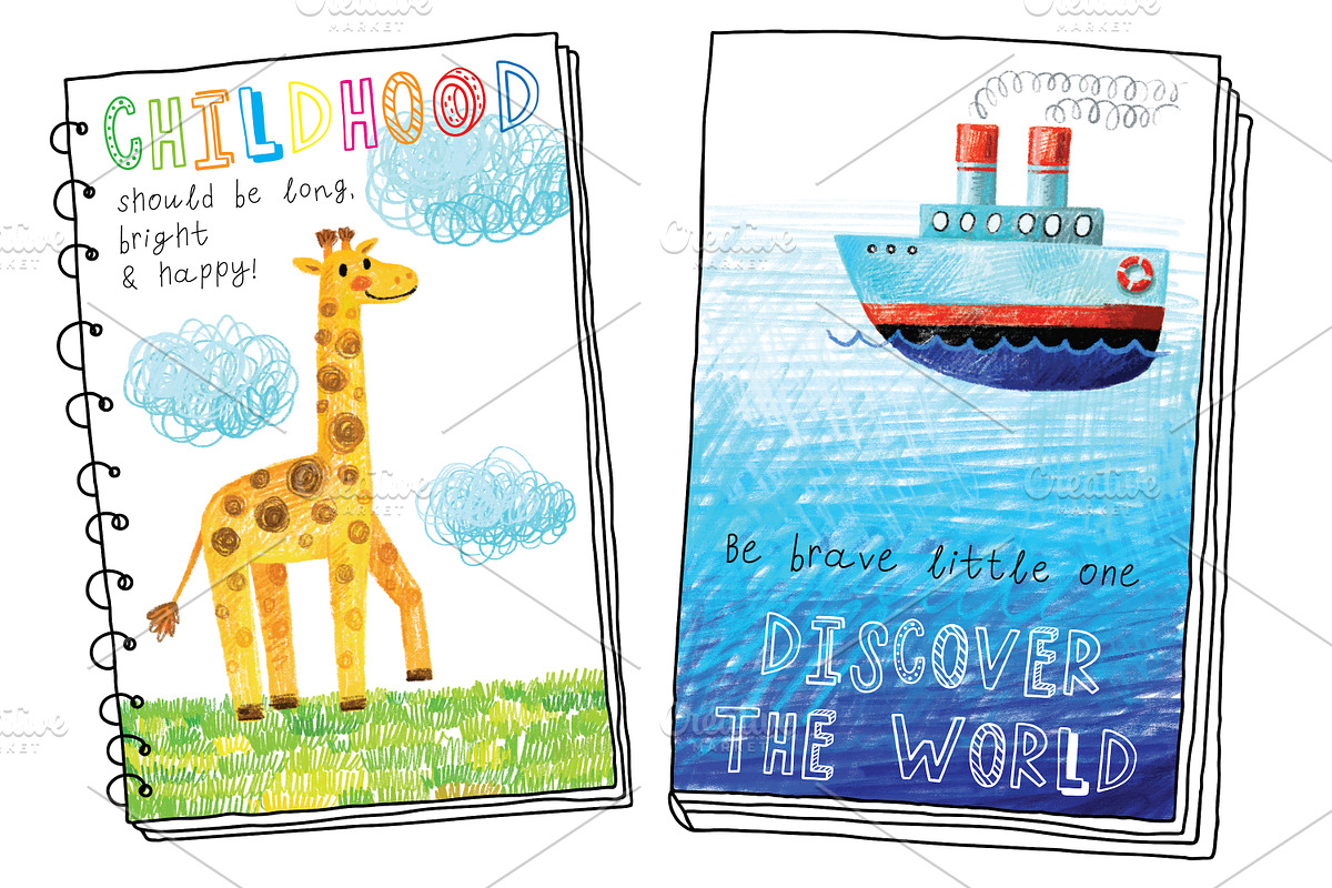 Kids font duo KINDERDOODLES Artyfont, a Handwritten Font by artnLera (Photo 2 of 5)