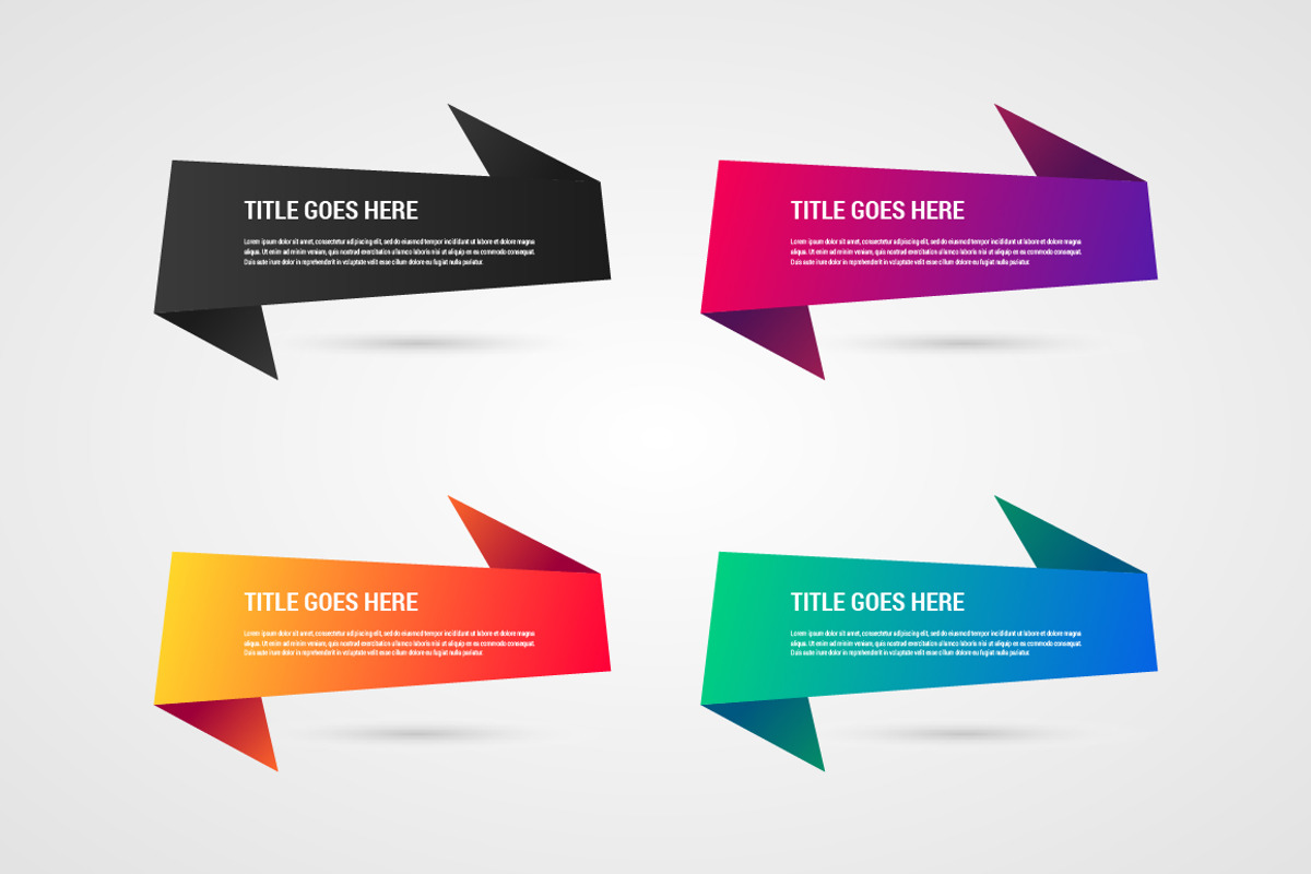 Abstract vector ribbons, a Templates & Theme by Optimistic shop
