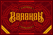Barakah Layered Typeface + Extras, a Font by Bombastype (Thumbnail 1 of 11)