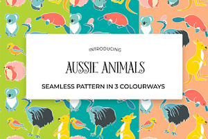 Aussie Animals Seamless Pattern