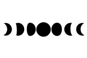 Moon Phases Silhouette Clipart, a Graphic by hafijul (Thumbnail 7 of 13)
