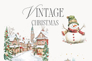 Vintage Christmas Clipart Collection, a Seasonal Illustration by studioequinox (Thumbnail 3 of 8)