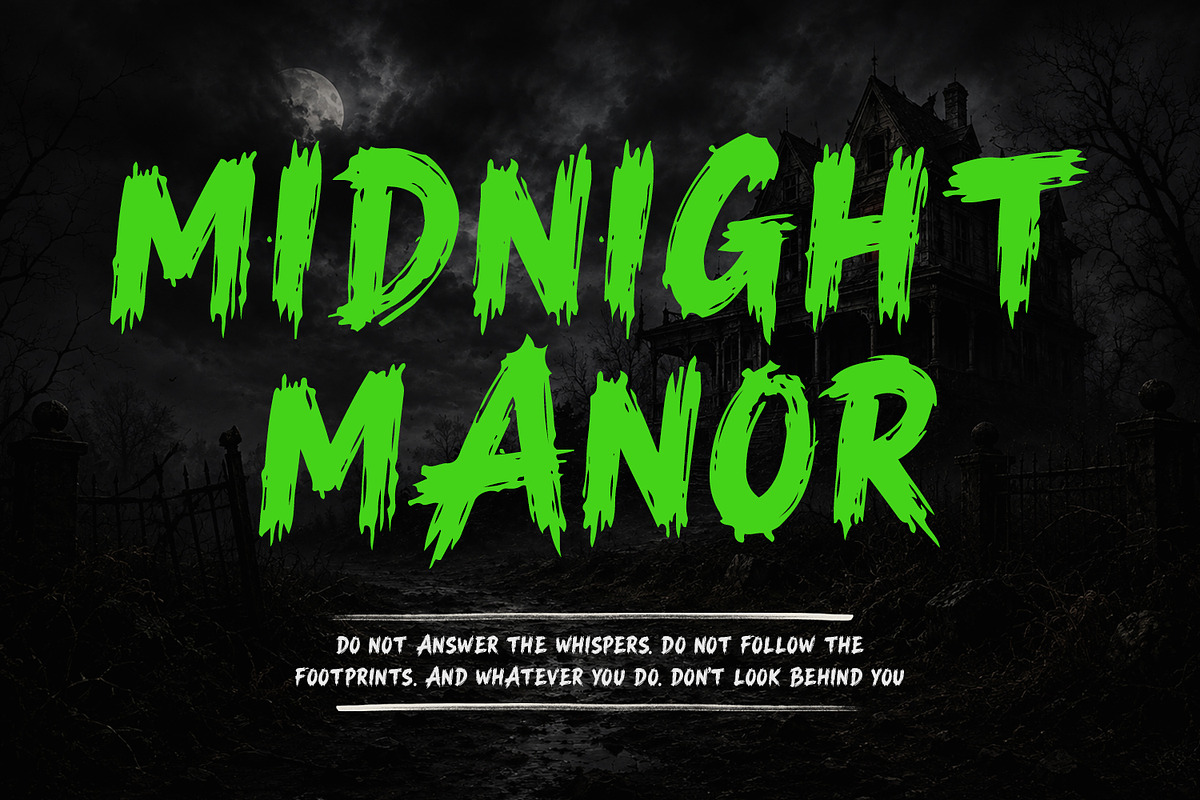 Feurs Begone Spooky Horror Brush, a Handwritten Font by Maulana Creative (Photo 6 of 7)