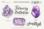 Watercolor Birthstones Crystal Set, an Illustration by Alena Solonshchikova (Thumbnail 5 of 17)