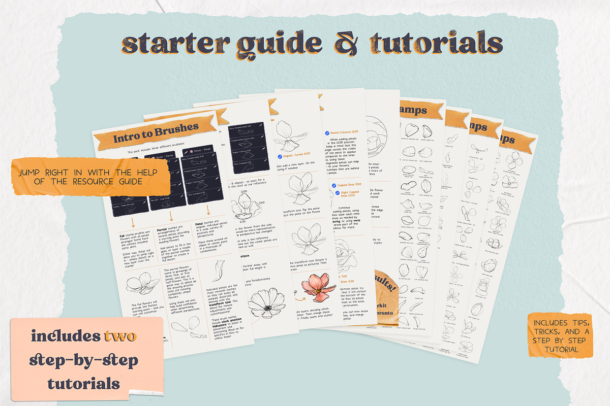 Flower Builder Kit for Photoshop, a Brushes & More by Wooly Pronto (Photo 6 of 11)