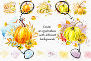 Pumpkins watercolor collection, a Food Illustration by Ann Astro (Thumbnail 11 of 17)