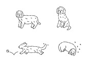 Cute doodle dogs (big collection), an Animal Illustration by Liz Pengilley Studio (Thumbnail 7 of 23)