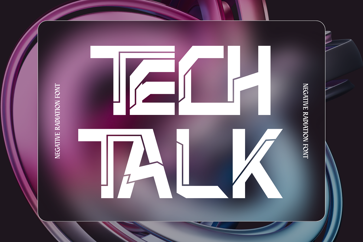 Negative Radiation - Techno Font, a Sans Serif Font by 177Studio (Photo 2 of 8)