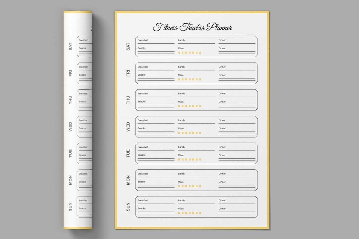 Fitness Tracker Planner, a Stationery Template by ContestDesign (Photo 3 of 3)