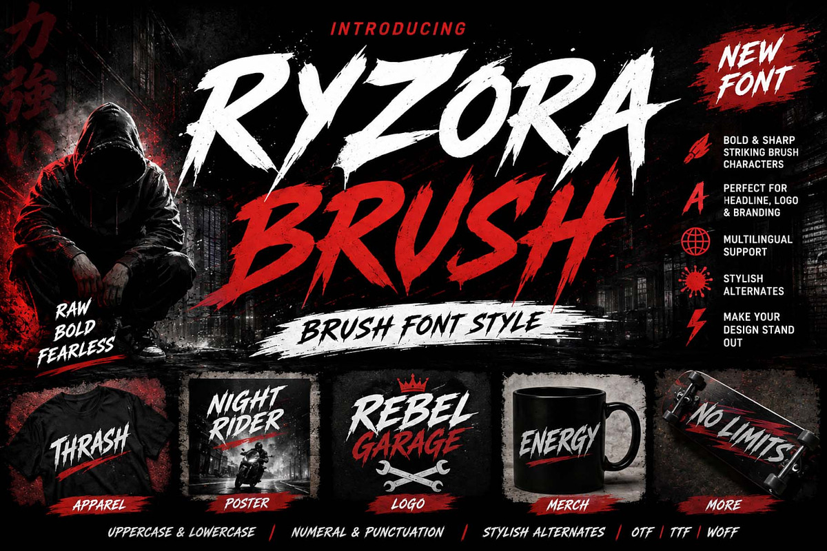Ryzora Brush, a Handwritten Font by Yoga Letter (Photo 1 of 9)