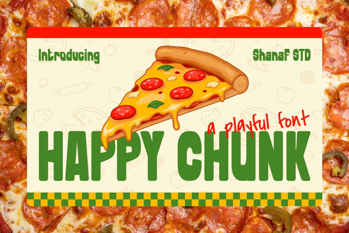 Happy Chunk Playful Food Font, a Font by PutraCetol Studio (Photo 1 of 5)