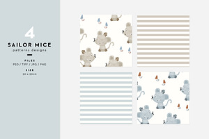 Sailor Mice Pattern Collection