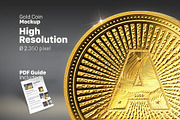 Gold Coin Mockup for Photoshop CC, a Product Mockup by FEINGOLD (Thumbnail 4 of 5)