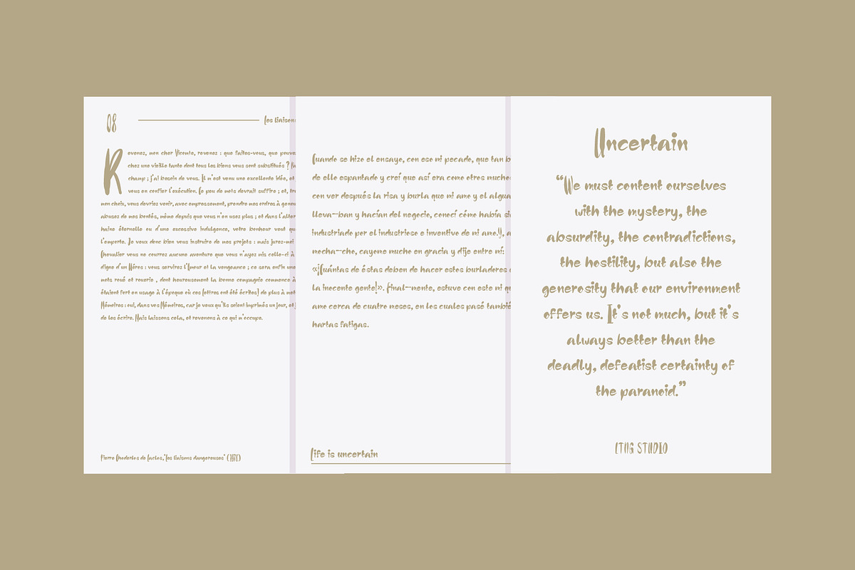 Life is Uncertain Handwriting Font, a Handwritten Font by LTNG STUDIO (Photo 6 of 9)