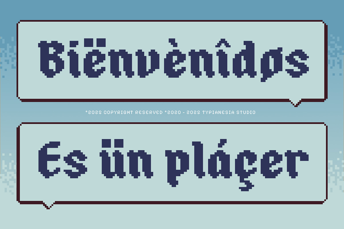 Sky Citizen - Pixelated Blackletter, a Sans Serif Font by Typia Nesia (Photo 3 of 11)