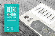 Retro Resume Template, a Resume Template by Easybrandz (Thumbnail 1 of 4)