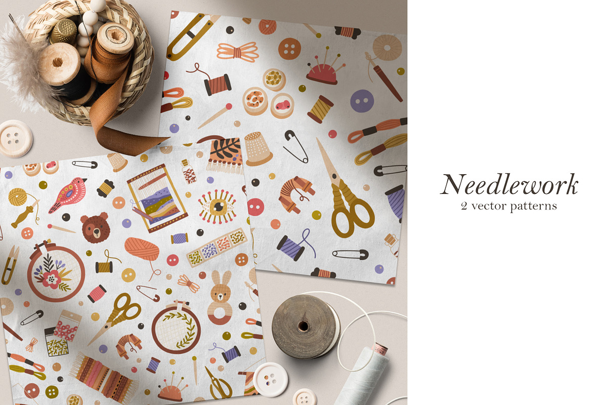Sewing, embroidery, knitting pattern, a Pattern Graphic by Good Studio (Photo 1 of 6)