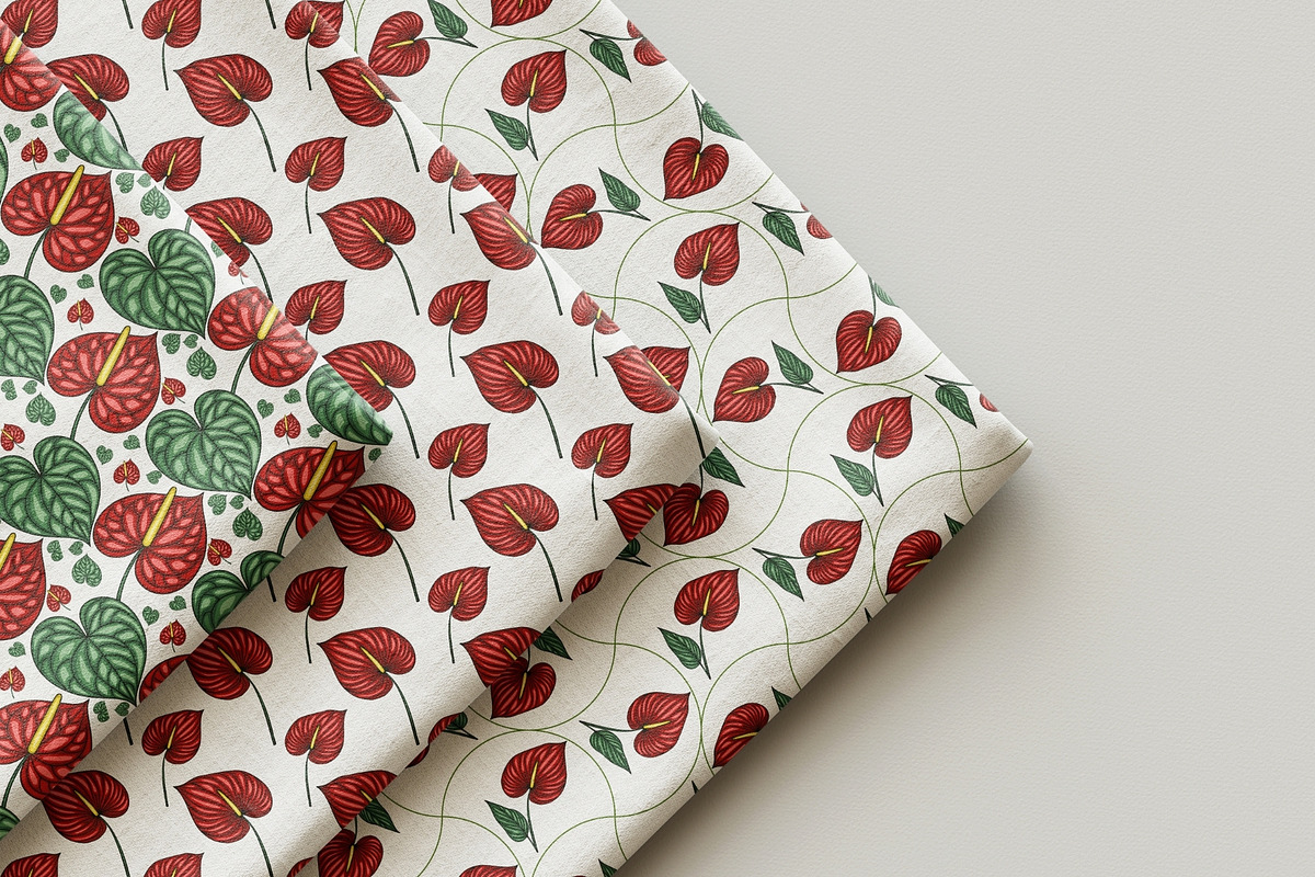 Exotic Anthurium Bloom Patterns, a Pattern Graphic by Elatedowl (Photo 4 of 13)