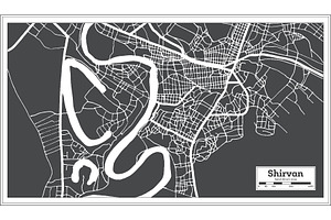 Shirvan Azerbaijan City Map