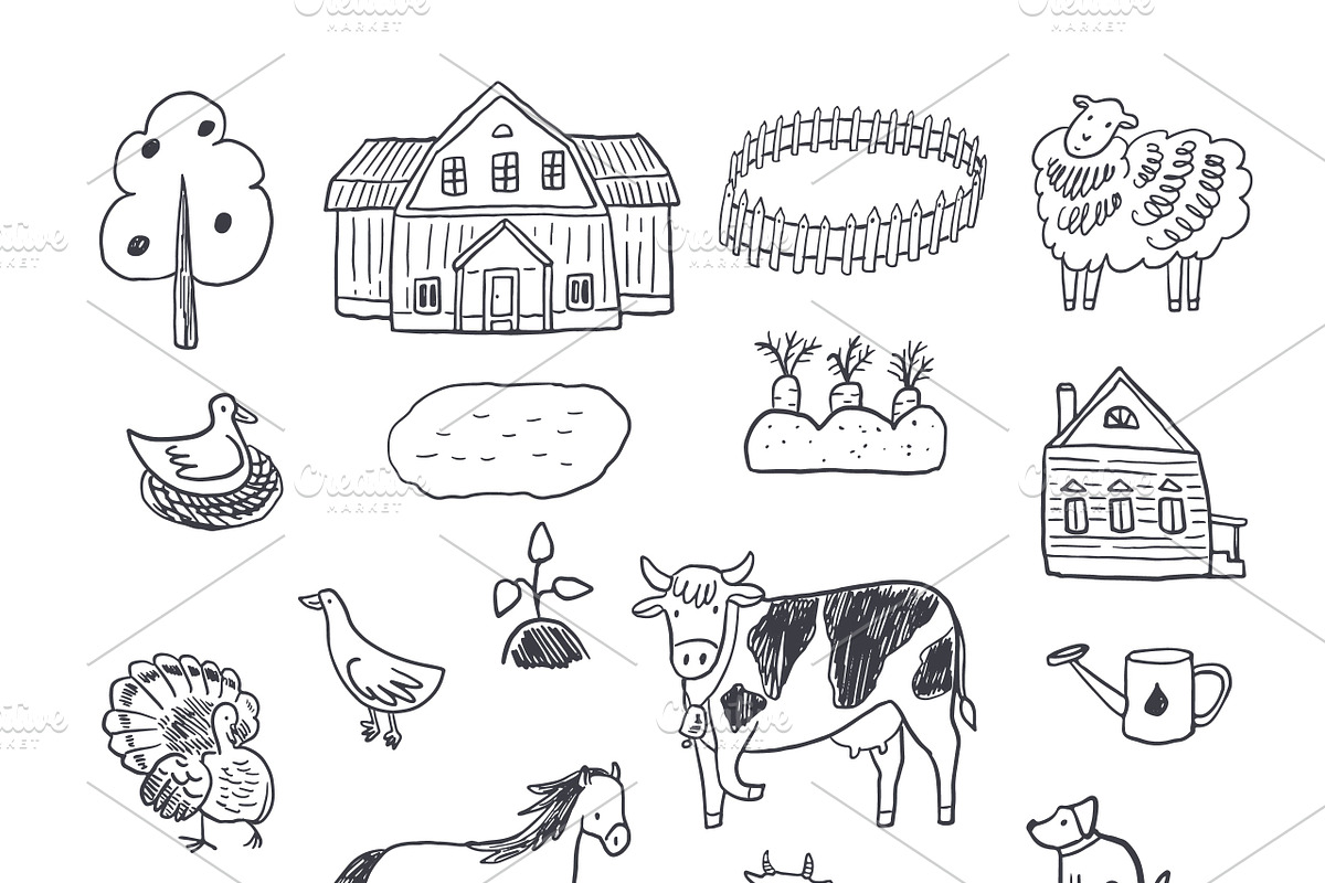 Farm Animals, a Pattern Graphic by GooseFrol (Photo 7 of 7)