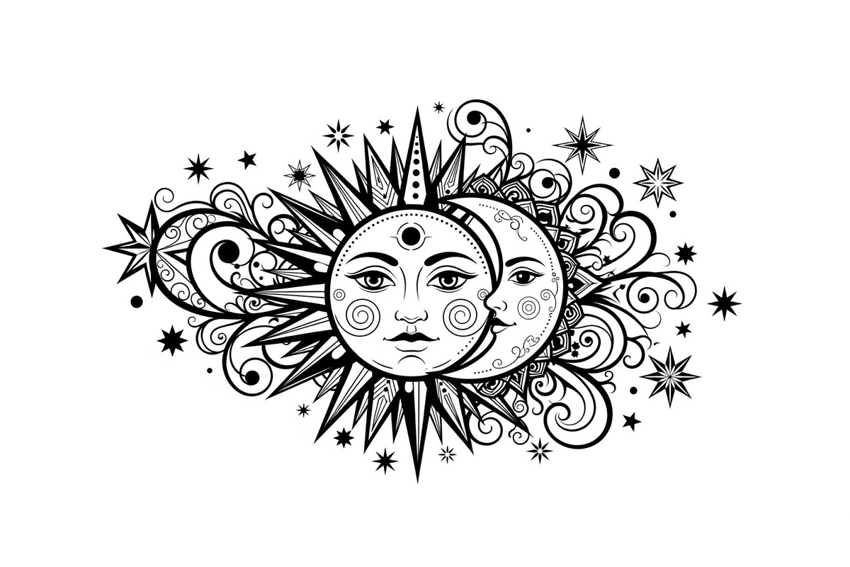 Sun Moon Celestial Mandala Bundle, an Illustration by Gaye Art (Photo 29 of 31)