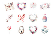 Valentine's Day Clipart, an Illustration by Design Market (Thumbnail 2 of 3)