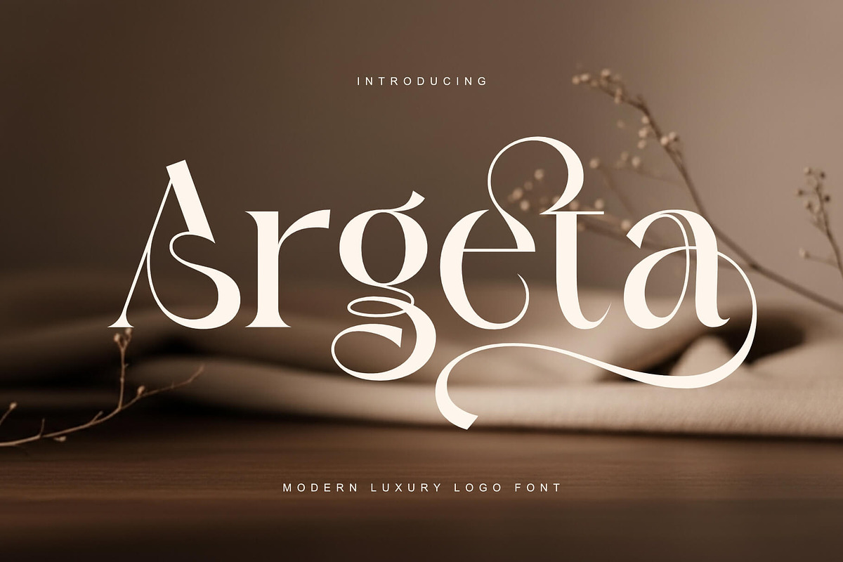 Argeta - Modern Luxury Logo Font, a Serif Font by Sealoung (Photo 1 of 11)