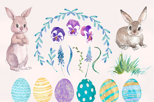 Easter - Watercolor Cliparts Set