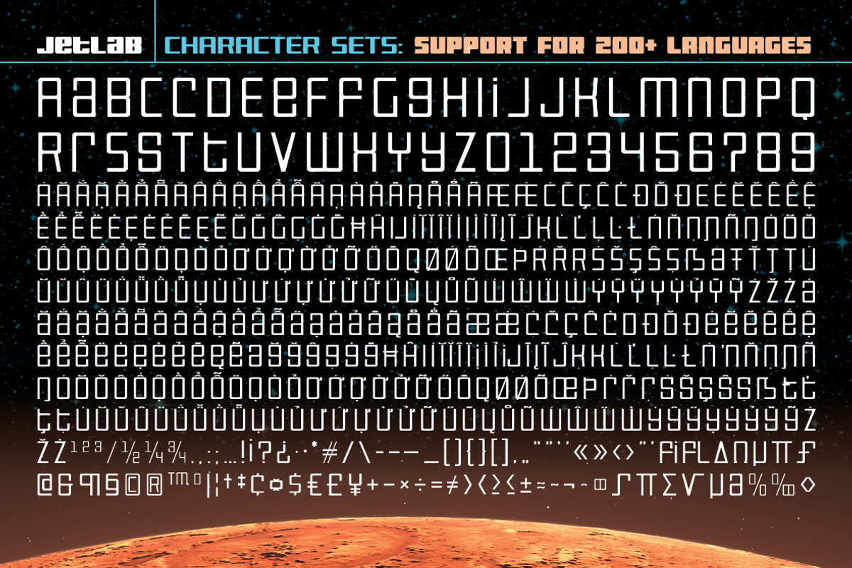 Jetlab Light - sci-fi logo font, a Sans Serif Font by Swell Type (Photo 5 of 5)