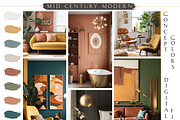 Sw Mid Century Modern Paint Palette, a Presentation Template by CONCEPT COLORS (Thumbnail 3 of 9)