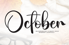 October | Script Font