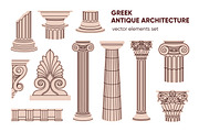 Greek antique architecture, columns, an Object Illustration by Good Studio (Thumbnail 1 of 5)