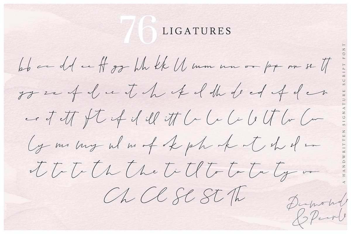 Diamonds & Pearls, a Script Font by Ayca Atalay (Photo 12 of 15)