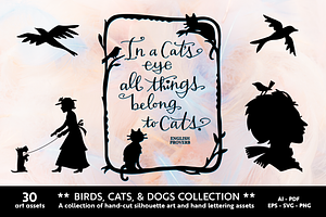 Tag Team Tompkins Bird Cat Dog Art